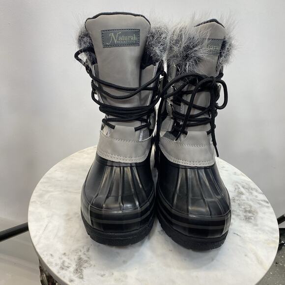 Natural Reflections Lumber Jill Pac Boots Women's 9 Gray White Plaid NWT - Picture 2 of 13